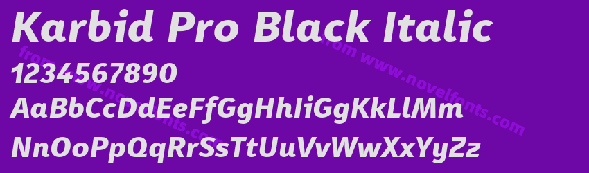 Karbid Pro Black ItalicPreview Karbid Pro Black ItalicPreview