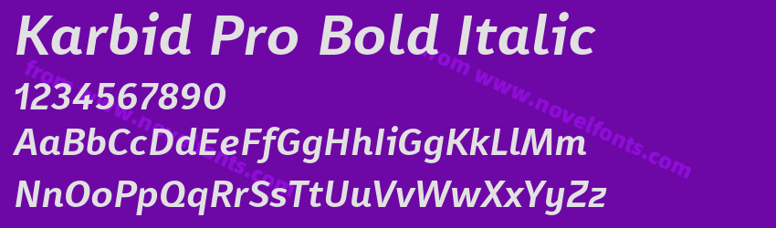 Karbid Pro Bold ItalicPreview Karbid Pro Bold ItalicPreview