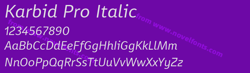 Karbid Pro ItalicPreview Karbid Pro ItalicPreview
