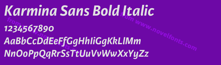 Karmina Sans Bold ItalicPreview Karmina Sans Bold ItalicPreview