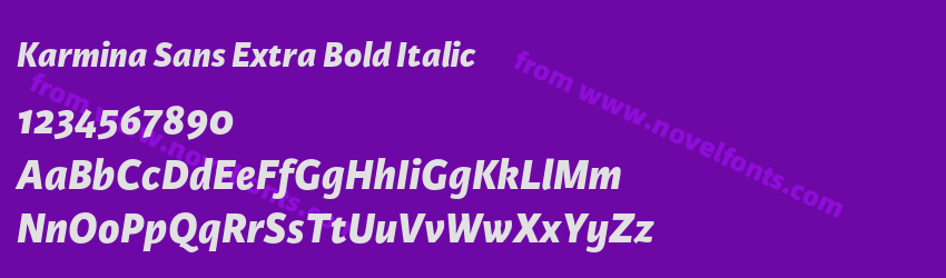 Karmina Sans Extra Bold ItalicPreview Karmina Sans Extra Bold ItalicPreview