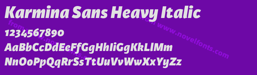 Karmina Sans Heavy ItalicPreview Karmina Sans Heavy ItalicPreview
