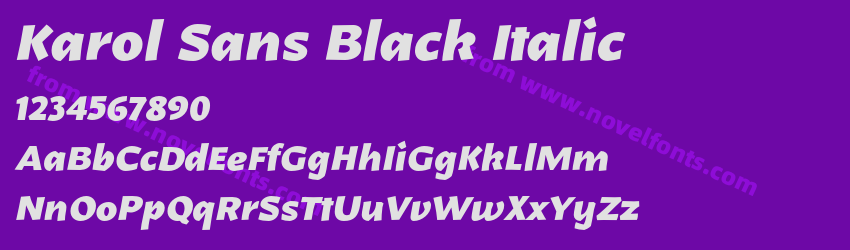 Karol Sans Black ItalicPreview Karol Sans Black ItalicPreview