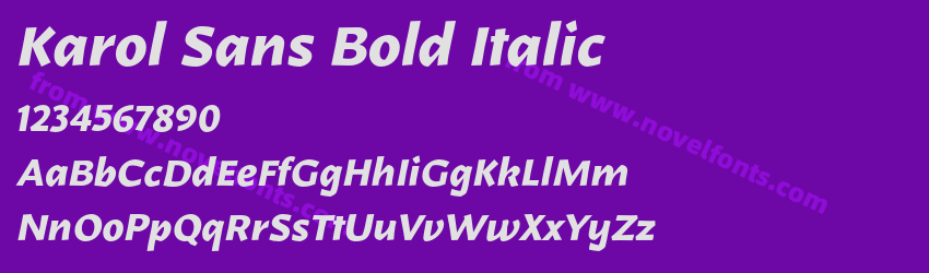 Karol Sans Bold ItalicPreview Karol Sans Bold ItalicPreview