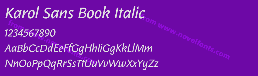 Karol Sans Book ItalicPreview Karol Sans Book ItalicPreview