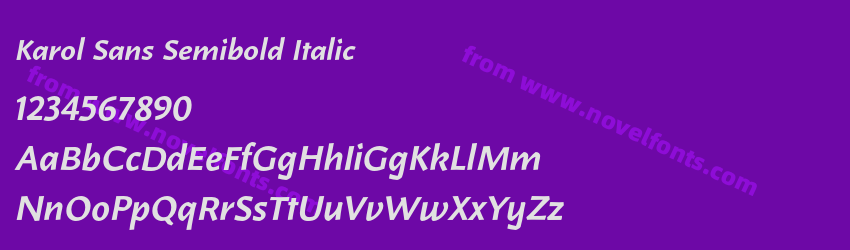 Karol Sans Semibold ItalicPreview Karol Sans Semibold ItalicPreview