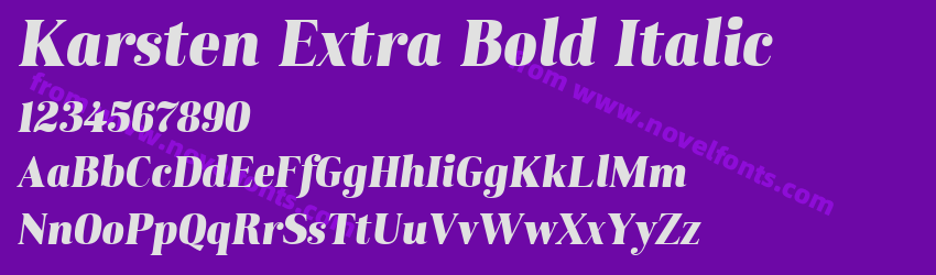 Karsten Extra Bold ItalicPreview Karsten Extra Bold ItalicPreview