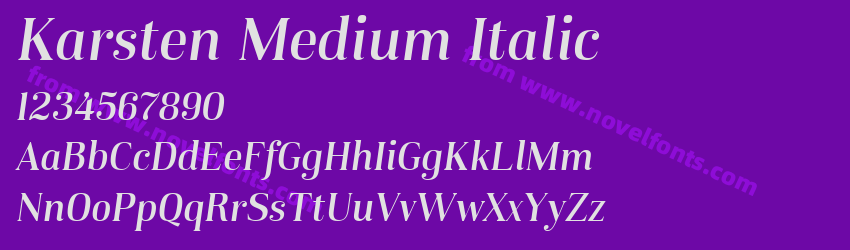 Karsten Medium ItalicPreview Karsten Medium ItalicPreview