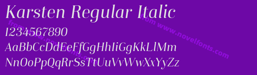 Karsten Regular ItalicPreview Karsten Regular ItalicPreview