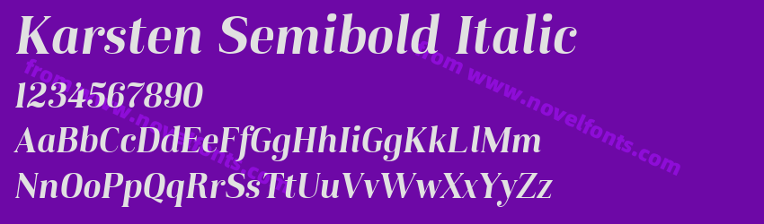Karsten Semibold ItalicPreview Karsten Semibold ItalicPreview