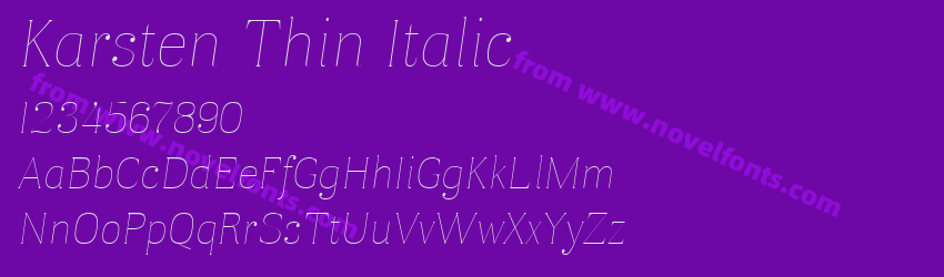 Karsten Thin ItalicPreview Karsten Thin ItalicPreview