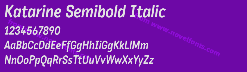 Katarine Semibold ItalicPreview Katarine Semibold ItalicPreview