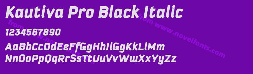 Kautiva Pro Black ItalicPreview Kautiva Pro Black ItalicPreview