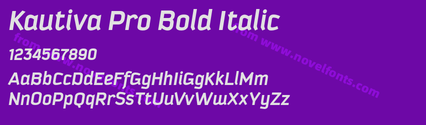 Kautiva Pro Bold ItalicPreview Kautiva Pro Bold ItalicPreview