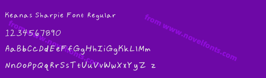 Keanas Sharpie Font RegularPreview Keanas Sharpie Font RegularPreview