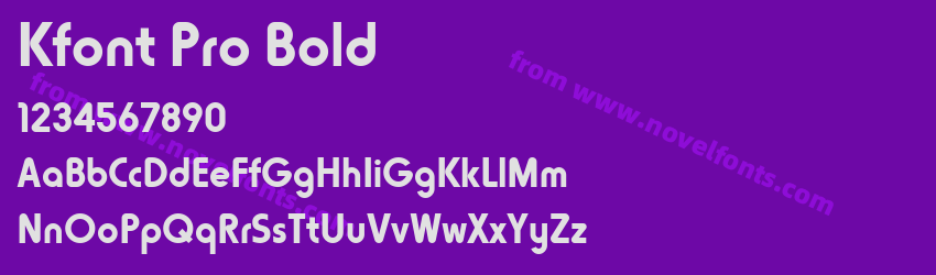 Kfont Pro BoldPreview Kfont Pro BoldPreview
