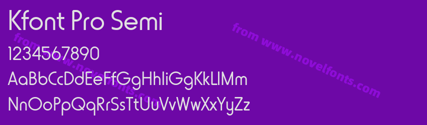 Kfont Pro SemiPreview Kfont Pro SemiPreview