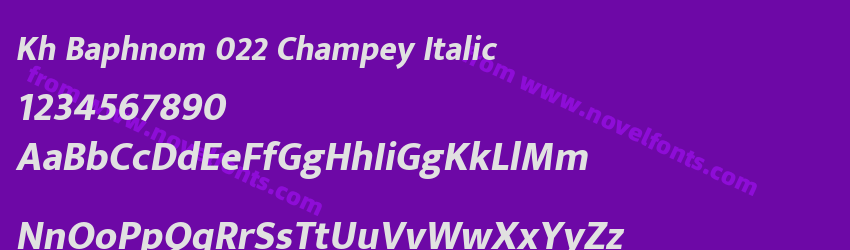 Kh Baphnom 022 Champey ItalicPreview Kh Baphnom 022 Champey ItalicPreview
