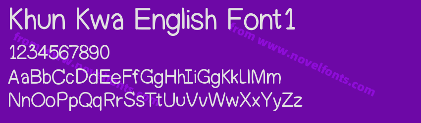 Khun Kwa English Font1Preview Khun Kwa English Font1Preview