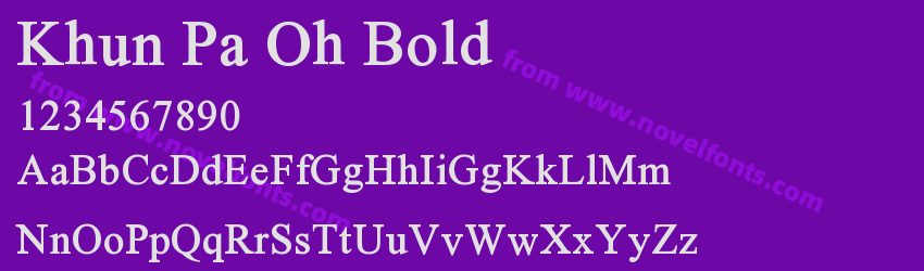 Khun Pa Oh BoldPreview Khun Pa Oh BoldPreview