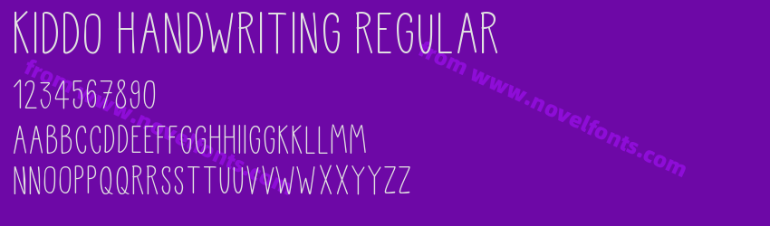 Kiddo Handwriting RegularPreview Kiddo Handwriting RegularPreview