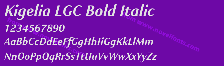 Kigelia LGC Bold ItalicPreview Kigelia LGC Bold ItalicPreview