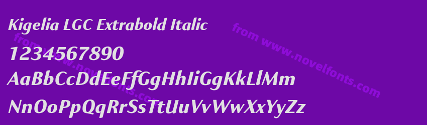 Kigelia LGC Extrabold ItalicPreview Kigelia LGC Extrabold ItalicPreview
