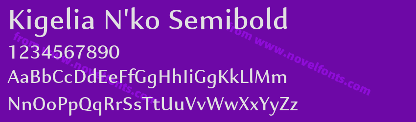 Kigelia N'ko SemiboldPreview Kigelia N'ko SemiboldPreview