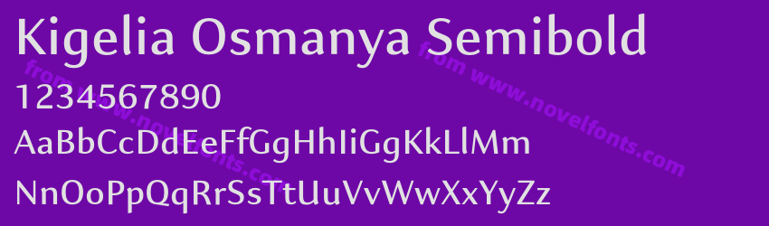 Kigelia Osmanya SemiboldPreview Kigelia Osmanya SemiboldPreview