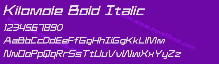 Kilomole Bold ItalicPreview Kilomole Bold ItalicPreview