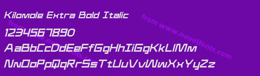 Kilomole Extra Bold ItalicPreview Kilomole Extra Bold ItalicPreview