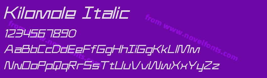 Kilomole ItalicPreview Kilomole ItalicPreview