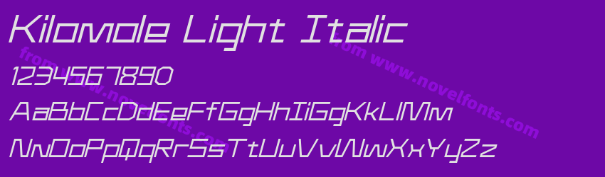 Kilomole Light ItalicPreview Kilomole Light ItalicPreview