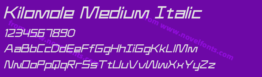 Kilomole Medium ItalicPreview Kilomole Medium ItalicPreview