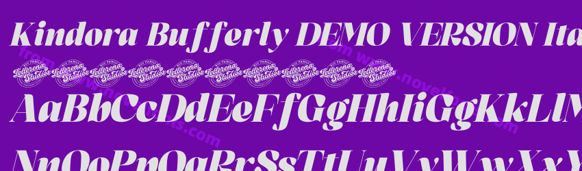Kindora Bufferly DEMO VERSION ItalicPreview Kindora Bufferly DEMO VERSION ItalicPreview