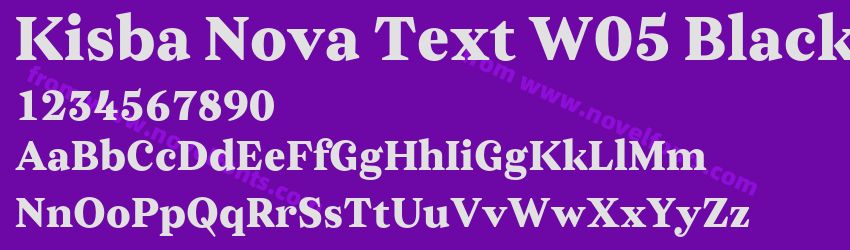 Kisba Nova Text W05 BlackPreview Kisba Nova Text W05 BlackPreview
