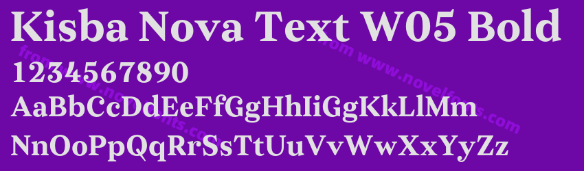 Kisba Nova Text W05 BoldPreview Kisba Nova Text W05 BoldPreview