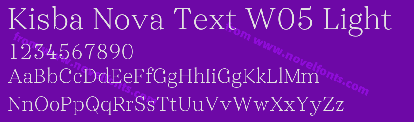 Kisba Nova Text W05 LightPreview Kisba Nova Text W05 LightPreview