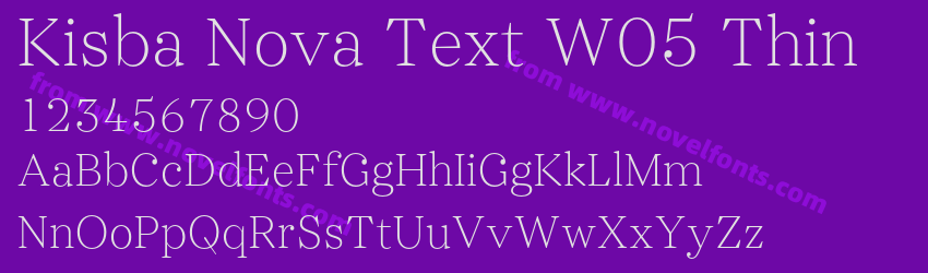 Kisba Nova Text W05 ThinPreview Kisba Nova Text W05 ThinPreview
