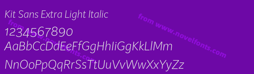Kit Sans Extra Light ItalicPreview Kit Sans Extra Light ItalicPreview