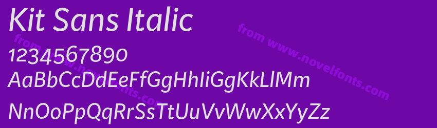 Kit Sans ItalicPreview Kit Sans ItalicPreview