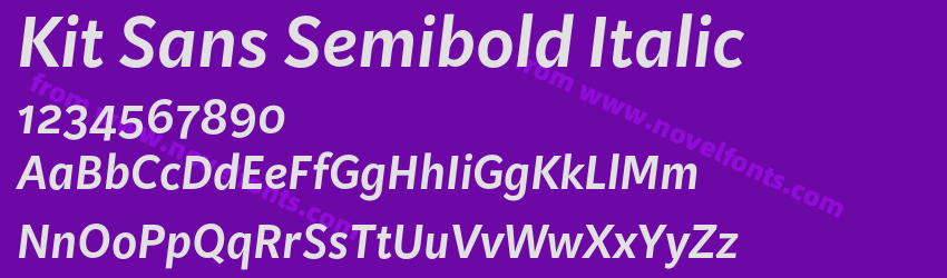 Kit Sans Semibold ItalicPreview Kit Sans Semibold ItalicPreview