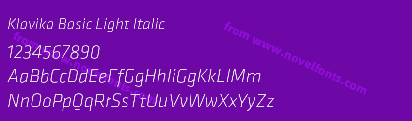 Klavika Basic Light ItalicPreview Klavika Basic Light ItalicPreview