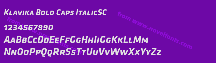 Klavika Bold Caps ItalicSCPreview Klavika Bold Caps ItalicSCPreview