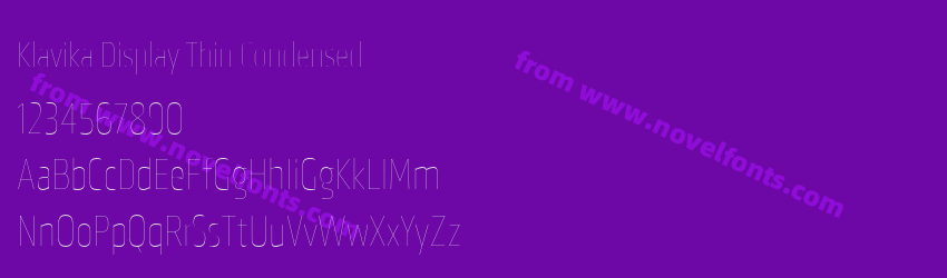 Klavika Display Thin CondensedPreview Klavika Display Thin CondensedPreview