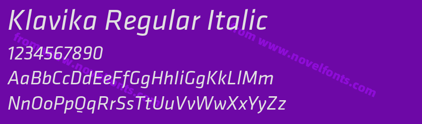 Klavika Regular ItalicPreview Klavika Regular ItalicPreview