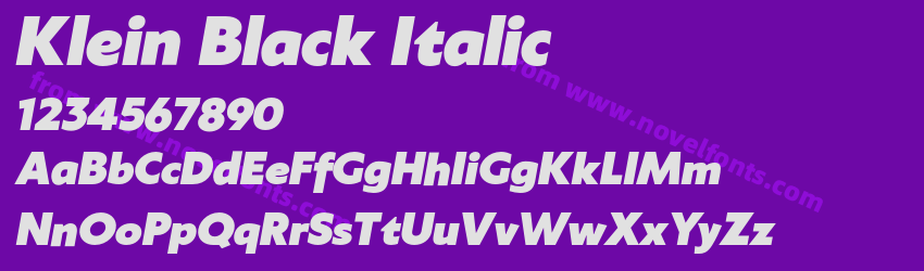 Klein Black ItalicPreview Klein Black ItalicPreview