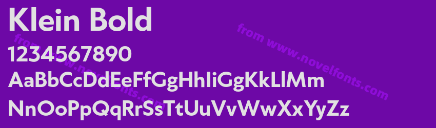 Klein BoldPreview Klein BoldPreview
