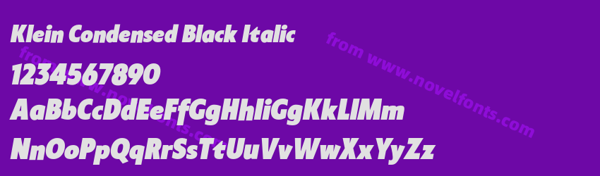 Klein Condensed Black ItalicPreview Klein Condensed Black ItalicPreview