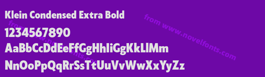 Klein Condensed Extra BoldPreview Klein Condensed Extra BoldPreview